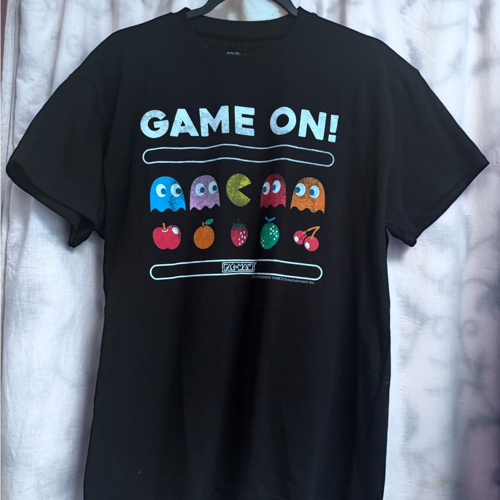 Fifth Sun Black Game On T-Shirt with Colorful Characters